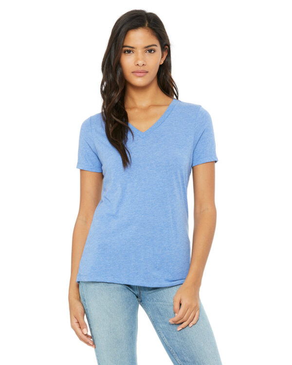 EFFORTLESS-STYLE-AND-COMFORT-BELLA-CANVAS-LADIES-RELAXED-TRIBLEND-V-NECK-T-SHIRT