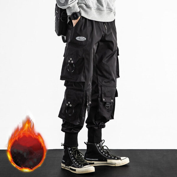Men's Large Cropped Baggy Cargo Pants - Image 2