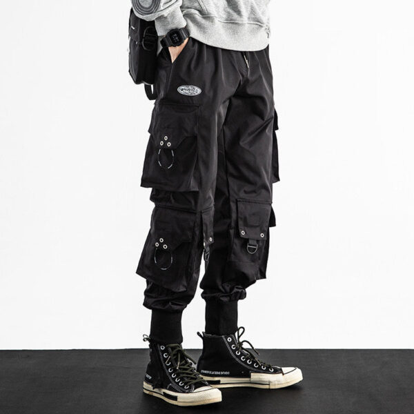 Men's Large Cropped Baggy Cargo Pants - Image 4