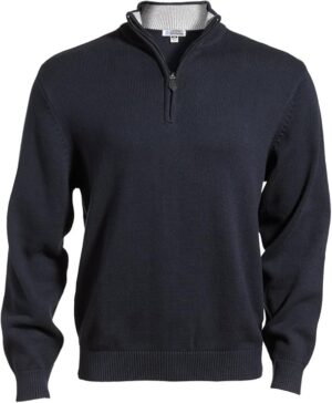Edwards Quarter Zip Cotton Blend Sweater