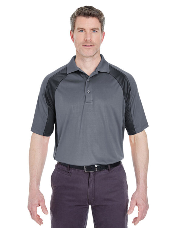Elevate Style and Performance: UltraClub Adult Cool & Dry Sport Performance Colorblock Interlock Polo