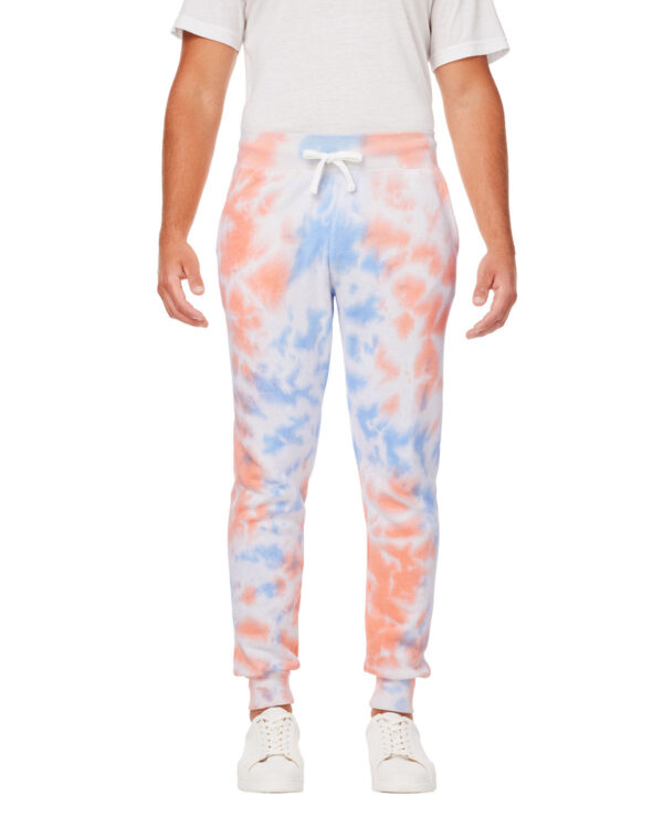 Colorful Comfort: J America Adult Tie Dye Fleece Jogger - Image 7