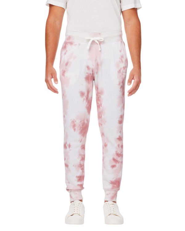 Colorful Comfort: J America Adult Tie Dye Fleece Jogger - Image 2