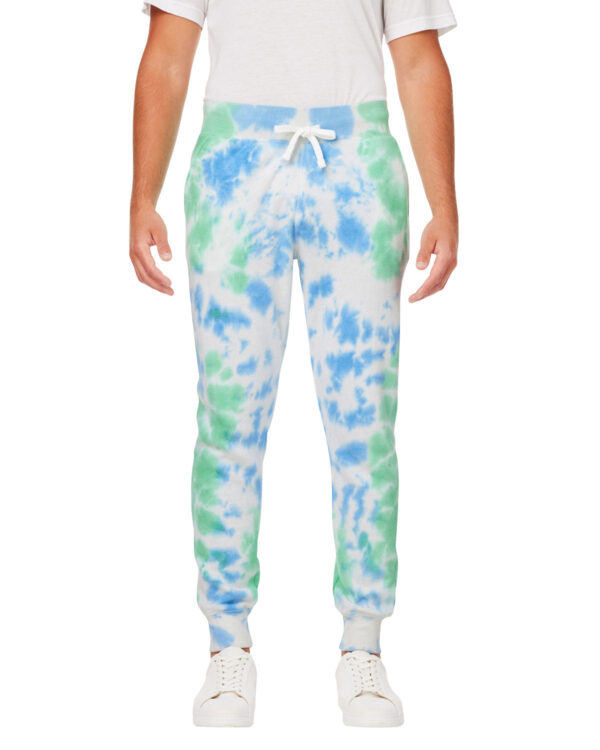 Colorful Comfort: J America Adult Tie Dye Fleece Jogger - Image 4