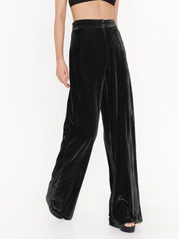French Office Trousers Women Clothing Summer Gold Velvet Drooping Wide Leg Pants Loose Casual Pants for Women - Image 9