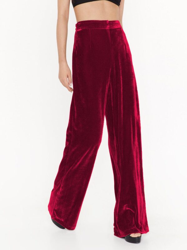 French Office Trousers Women Clothing Summer Gold Velvet Drooping Wide Leg Pants Loose Casual Pants for Women - Image 5