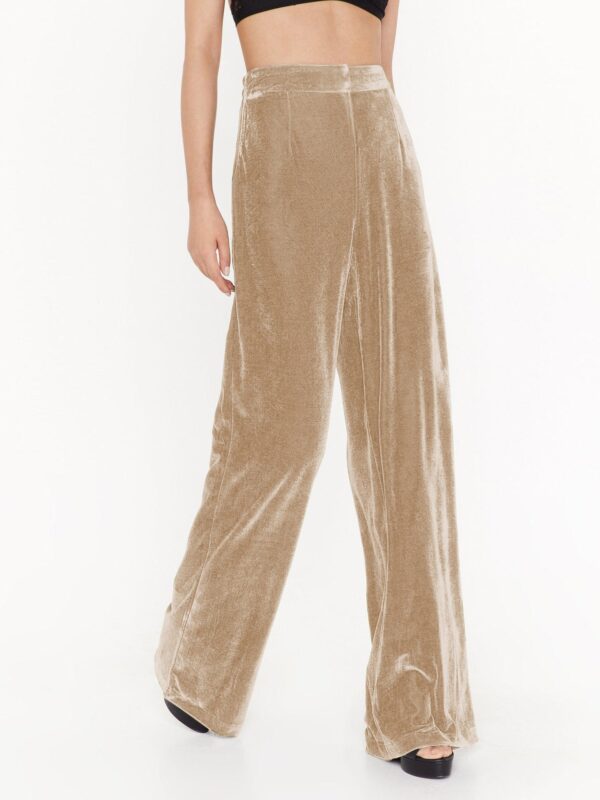 French Office Trousers Women Clothing Summer Gold Velvet Drooping Wide Leg Pants Loose Casual Pants for Women - Image 8