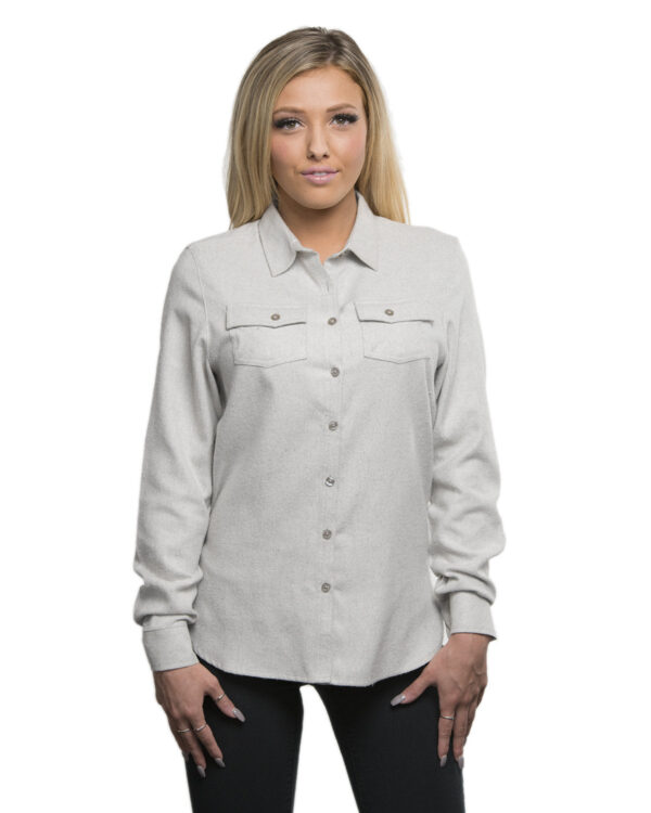 Burnside Ladies' Solid Flannel Shirt B5200 - Image 4