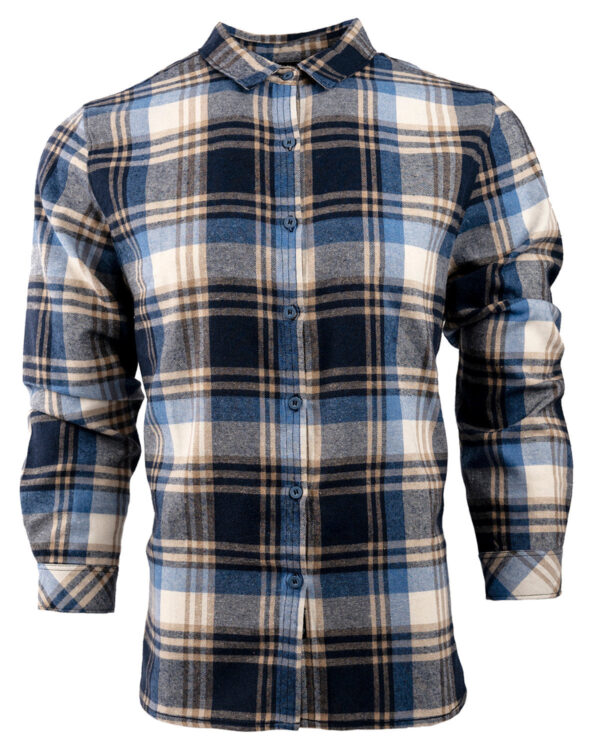 Burnside Ladies' Yarn-Dyed Long Sleeve Plaid Flannel Shirt B5212 - Image 2