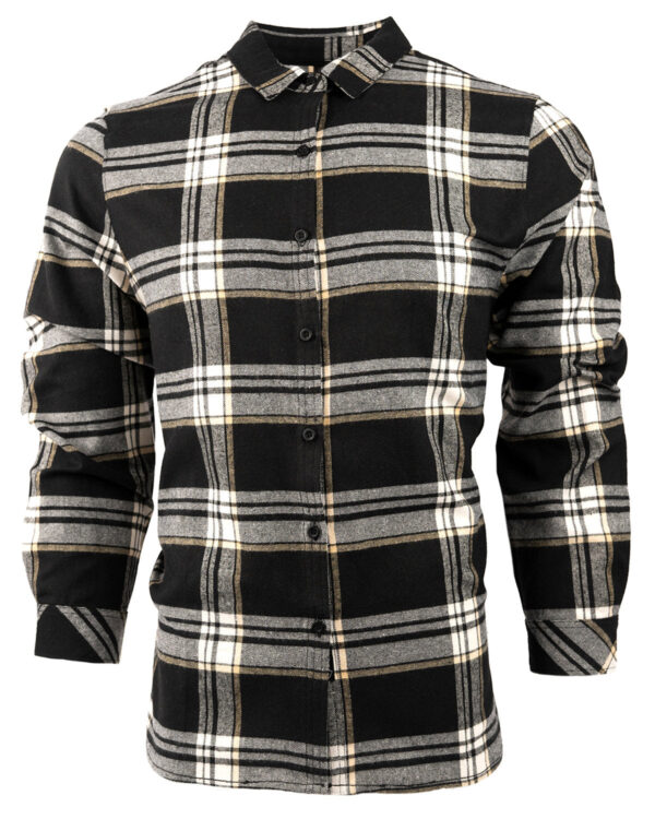 Burnside Ladies' Yarn-Dyed Long Sleeve Plaid Flannel Shirt B5212 - Image 3