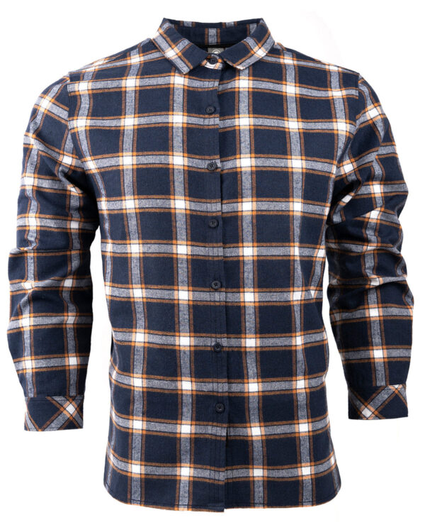 Burnside Ladies' Yarn-Dyed Long Sleeve Plaid Flannel Shirt B5212 - Image 5