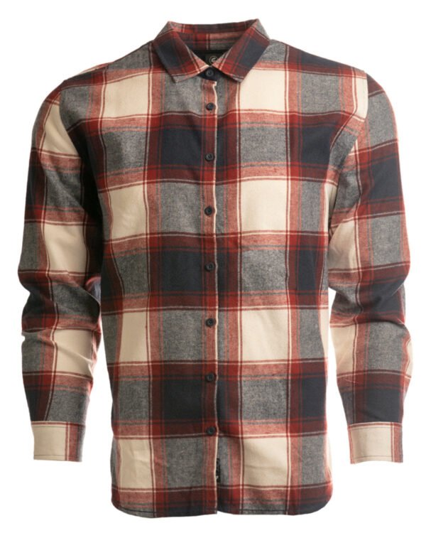 Burnside Ladies' Yarn-Dyed Long Sleeve Plaid Flannel Shirt B5212 - Image 6