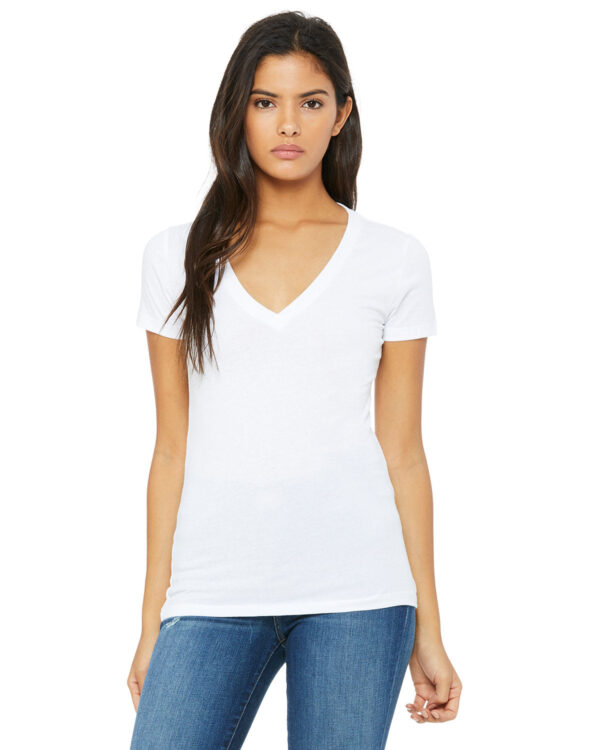 Bella + Canvas Ladies' Jersey Short-Sleeve Deep V-Neck Tee: Chic Style and Comfort - Image 15