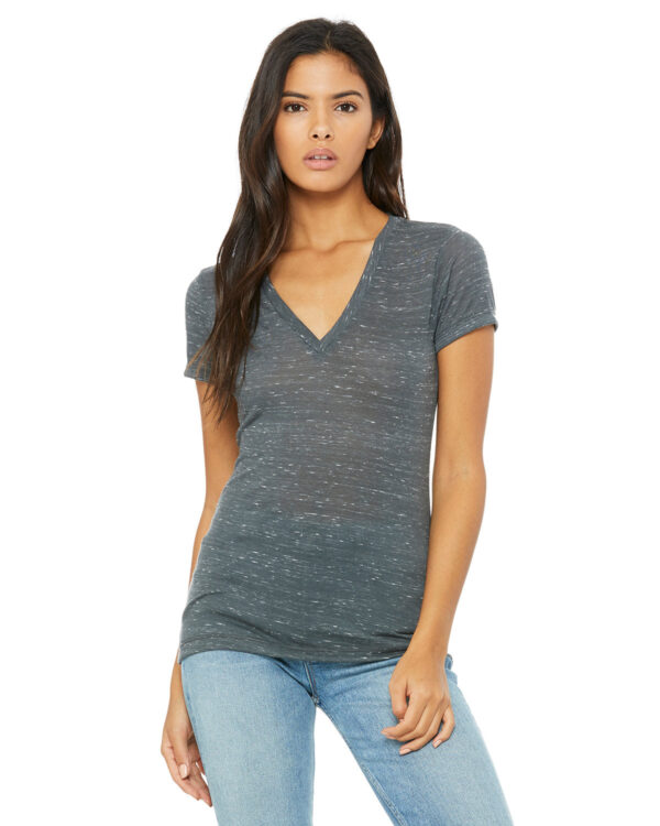 Bella + Canvas Ladies' Jersey Short-Sleeve Deep V-Neck Tee: Chic Style and Comfort - Image 4