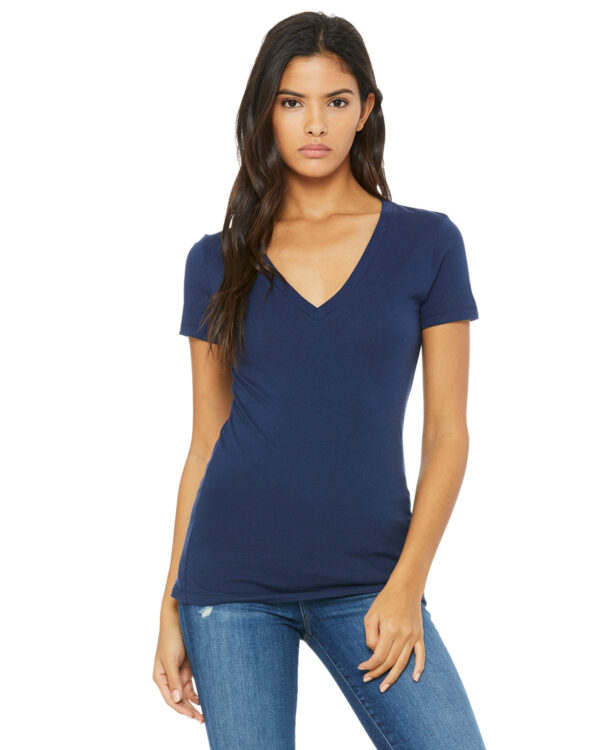 Bella + Canvas Ladies' Jersey Short-Sleeve Deep V-Neck Tee: Chic Style and Comfort - Image 9