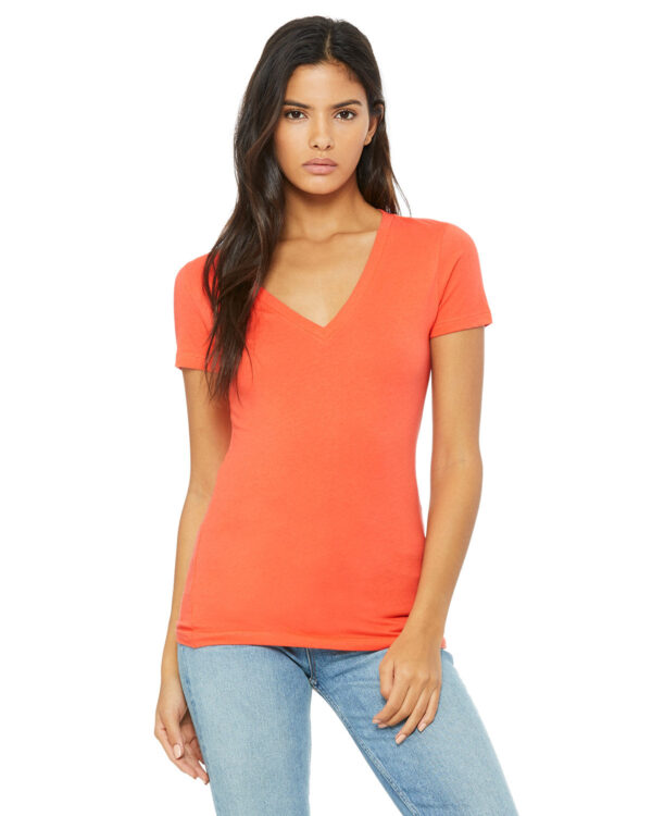 Bella + Canvas Ladies' Jersey Short-Sleeve Deep V-Neck Tee: Chic Style and Comfort - Image 5