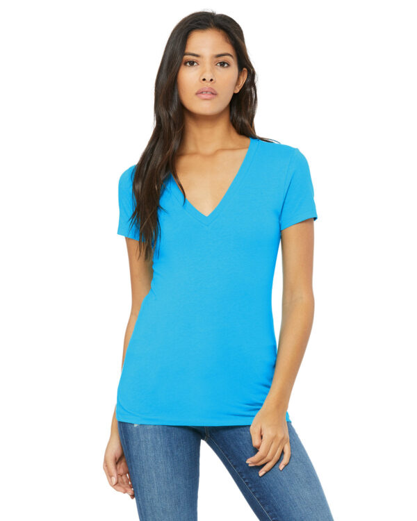 Bella + Canvas Ladies' Jersey Short-Sleeve Deep V-Neck Tee: Chic Style and Comfort - Image 10