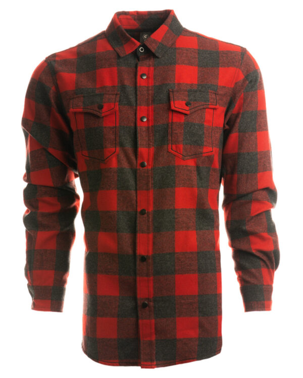 Burnside Men's Snap-Front Flannel Shirt B8219 - Image 5