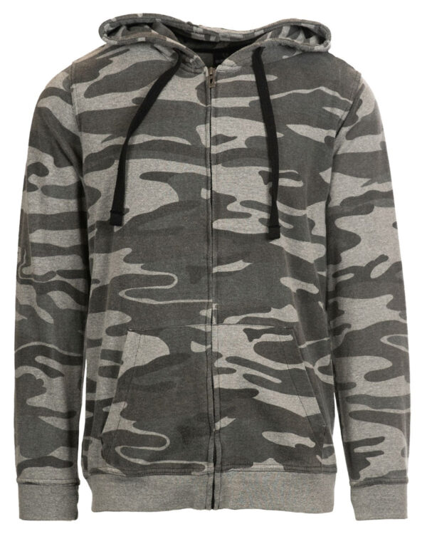 Burnside Men's French Terry Full-Zip Hooded Sweatshirt B8615 - Image 2
