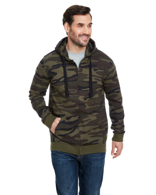 Burnside Men's French Terry Full-Zip Hooded Sweatshirt B8615 - Image 3