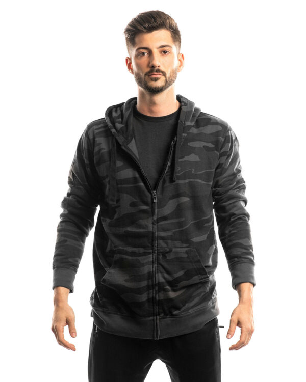 Burnside Men's French Terry Full-Zip Hooded Sweatshirt B8615 - Image 4