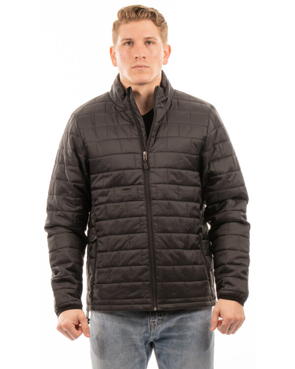 Burnside Adult Box Quilted Puffer Jacket B8713 - Image 2
