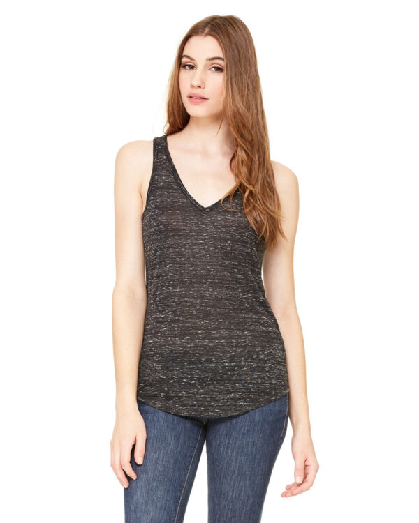 Bella + Canvas Flowy V-Neck Tank: Effortless Elegance for Women - Image 2