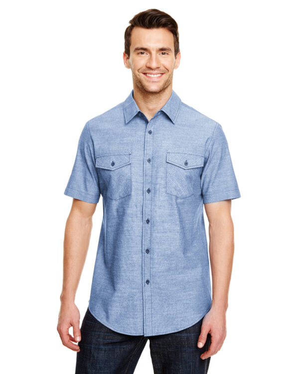 Burnside Mens Chambray Woven Shirt B9255