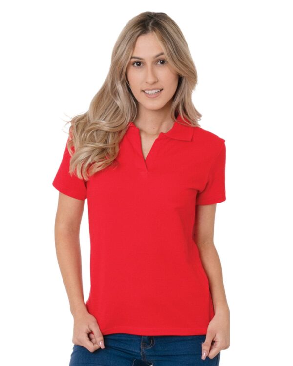 Junior's 6.2 oz., 100% Cotton V-Neck Polo