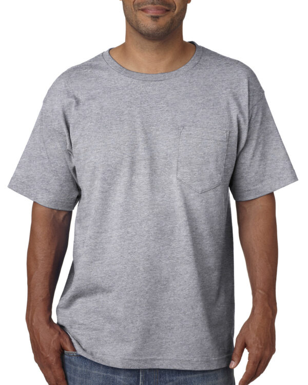 Bayside Adult Short-Sleeve T-Shirt with Pocket - Image 3