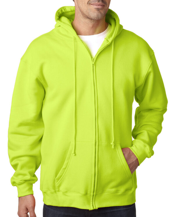 Bayside Adult 9.5 oz., 80% Cotton/20% Polyester Full-Zip Hooded Sweatshirt - Image 6