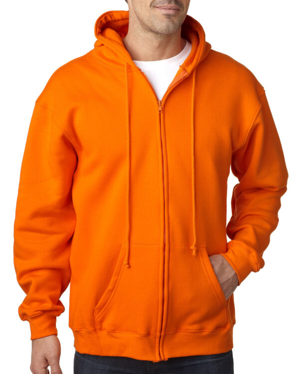 Bayside Adult 9.5 oz., 80% Cotton/20% Polyester Full-Zip Hooded Sweatshirt - Image 2