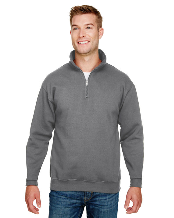 Bayside Unisex 9.5 oz., 80/20 Quarter-Zip Pullover Sweatshirt - Image 3