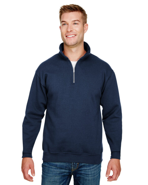 Bayside Unisex 9.5 oz., 80/20 Quarter-Zip Pullover Sweatshirt - Image 7