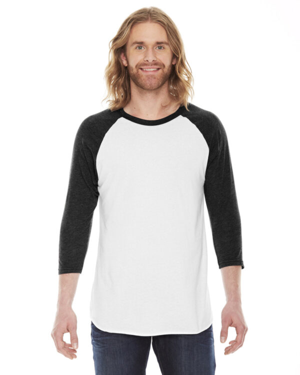 american-apparel-unisex-poly-cotton-usa-made-3-4-sleeve-raglan-t-shirt - Image 4