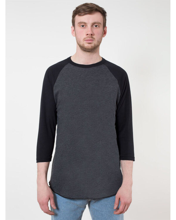 american-apparel-unisex-poly-cotton-usa-made-3-4-sleeve-raglan-t-shirt - Image 5