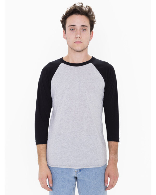 american-apparel-unisex-poly-cotton-3-4-sleeve-raglan-t-shirt - Image 4