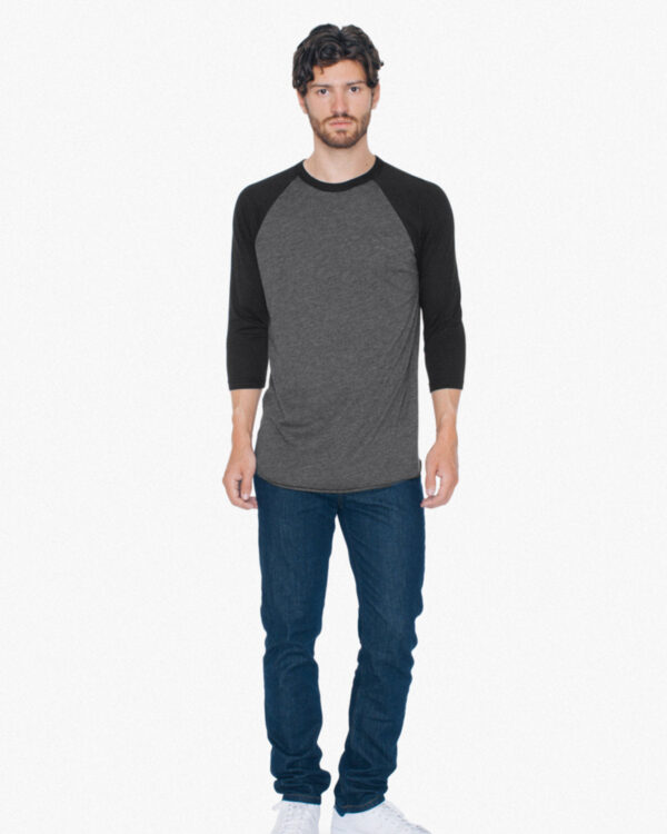 american-apparel-unisex-poly-cotton-3-4-sleeve-raglan-t-shirt - Image 6