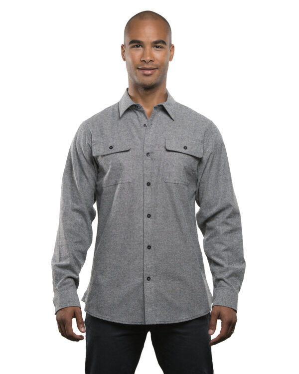 Burnside Men's Solid Flannel Shirt BU8200 - Image 2