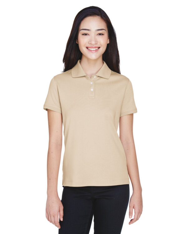 Elegant Simplicity: Devon & Jones Ladies' Solid Perfect Pima Interlock Polo - Image 3