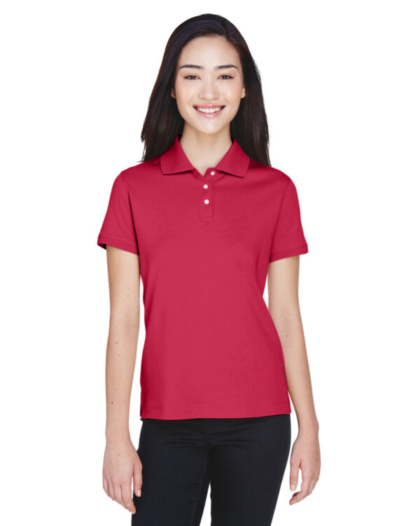 Elegant Simplicity: Devon & Jones Ladies' Solid Perfect Pima Interlock Polo - Image 2