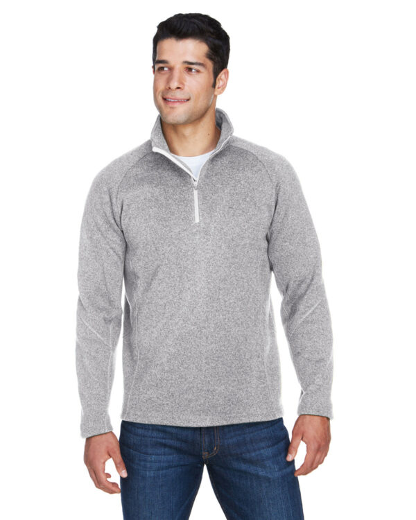 Classic Comfort: Devon & Jones Adult Bristol Sweater Fleece Quarter-Zip - Image 4