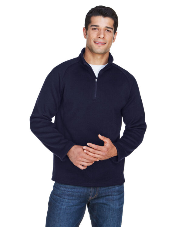 Classic Comfort: Devon & Jones Adult Bristol Sweater Fleece Quarter-Zip - Image 6