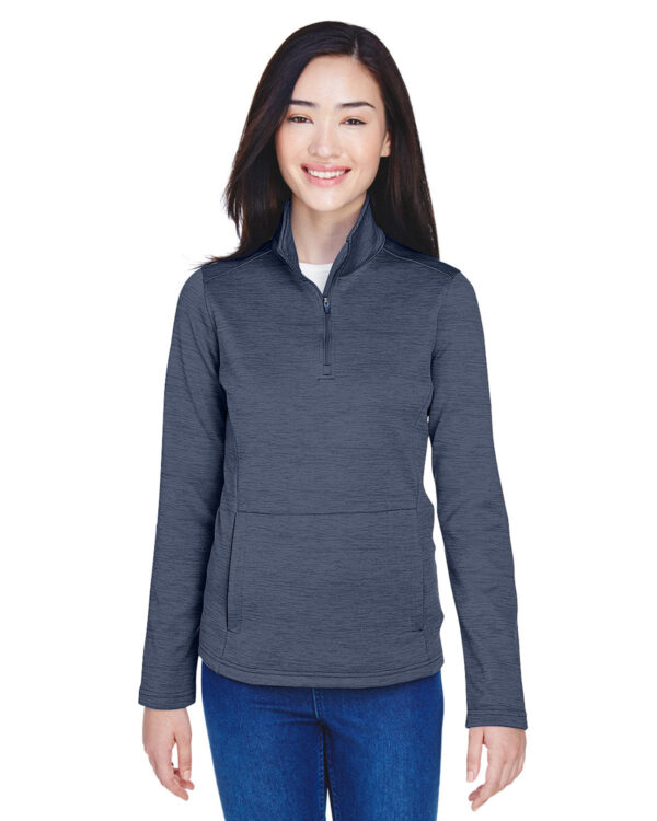 Effortless Elegance: Devon & Jones Ladies' Newbury MÃ©lange Fleece Quarter-Zip Pullover - Image 6