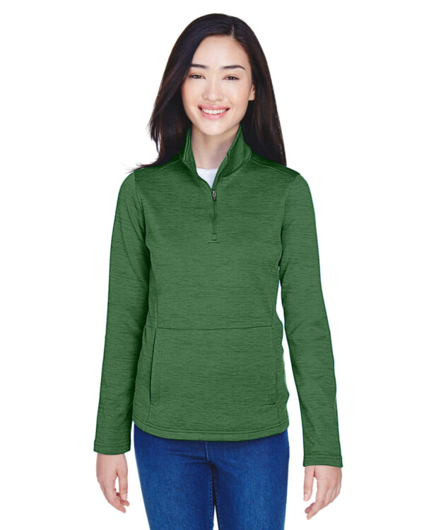 Effortless Elegance: Devon & Jones Ladies' Newbury MÃ©lange Fleece Quarter-Zip Pullover - Image 3