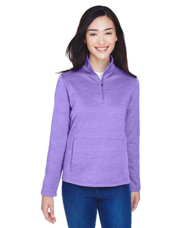 Effortless Elegance: Devon & Jones Ladies' Newbury MÃ©lange Fleece Quarter-Zip Pullover - Image 5
