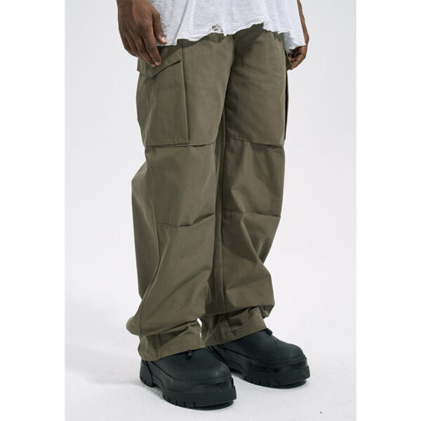 Big Pocket Knee Three-dimensional Cut Trendy Overalls - Image 6