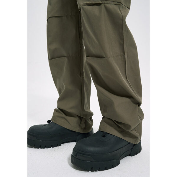 Big Pocket Knee Three-dimensional Cut Trendy Overalls - Image 3