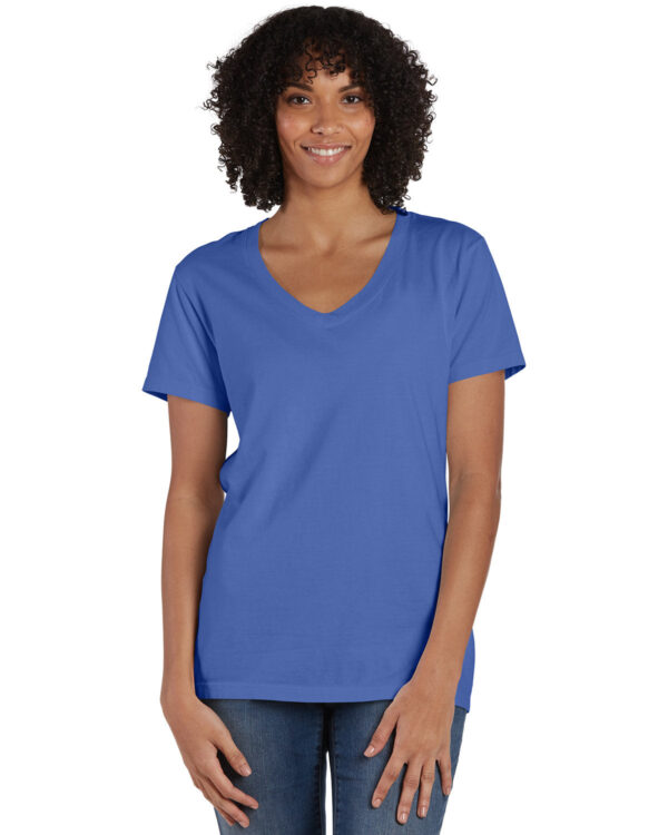 ComfortWash by Hanes Ladies' V-Neck T-Shirt GDH125 - Image 2