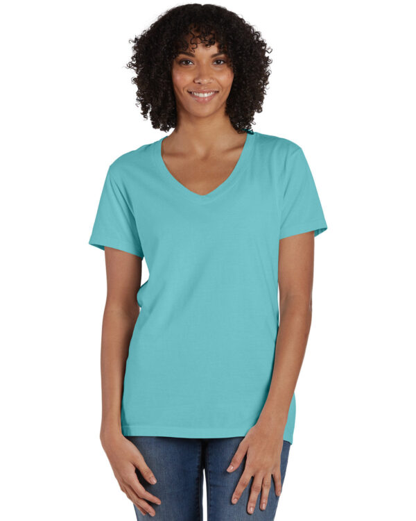 ComfortWash by Hanes Ladies' V-Neck T-Shirt GDH125 - Image 7